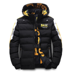 Meeste s&uuml;gis-talvejakk Soe mugav isoleeritud soe jakk, kahepoolne riietus, eemaldatav kapuuts 3XL black