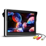 Antion 5-tolline monitor, LCD armatuurile paigaldatav monitor, 2 video sisendit, tagurpidi &uuml;hendus, turvalisuse jaoks 5 inch (silver) h&otilde;be