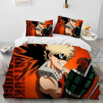 Anime My Hero Academia Izuku Deku Voodipesu Komplekt Poistele T&uuml;drukutele &Uuml;heinimese Kuninganna Suuruses Tekikott Padjap&uuml;&uuml;r Voodi Lapsed T&auml;iskasvanud 70x133cm 2pcs