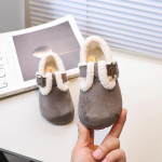 2024 Uued Laste Puuvillased Kingad Pehme Sisetallaga Talvekingad T&uuml;drukutele Korea Stiilis Mitmek&uuml;lgsed Laste Vabaajajalatsid Libisemiskindlad Takjakinnitusega 21 hall v&auml;rv