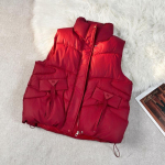 S&uuml;gis-Talvine L&uuml;hike Vest Naiste Puuvillane Vest Lambanahast Vest Mantel M punane