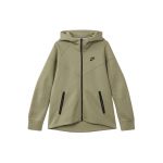 Nike Sportswear Tech Fleece Windrunner Logo Prindiga Sporditreening Vabaaja Kapuutsiga T&otilde;mblukuga Jakk Naiste jakid Oliiviroheline FB8339-276 S