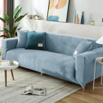 &Uuml;hev&auml;rviline elastne sametine diivanikate elutuppa K&otilde;ik-h&otilde;lmav veniv 1/2/3/4 nurgaga L-diivanile &Uuml;lekatted Kassid funda de sof&aacute; 1seater 90-140cm 1PC gray