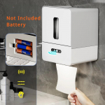 Intelligentne induktsioonkuumutuskast, automaatne paberijaotur, seinale paigaldatav rullik, tualettpaberi kast WC-paberi hoidik