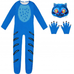 Lastepoiste ja -t&uuml;drukute anime multikategelaste tiigrite loomadega tr&uuml;kitud kombinesoon kindad maski komplekt Halloweeni Cosplay kost&uuml;&uuml;mid 120cm sinine
