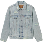 Levis Type 3 Kraega K&auml;rbitud &Uuml;he N&ouml;&ouml;biga Pikkade Varrukatega Denim Jakk Meeste jakid Hele-Sinine 0016X-0000 S