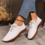 Tossud Naised Kingad Platvormid Paelad Paelad Nahk Korrused Trend Kevad vabaaja Ema kingad Mujer Zapatos Chaussure Femme 43