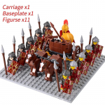 Keskaegsed lossir&uuml;&uuml;tlid Sparta s&otilde;dalased ristis&otilde;dija Rooma leegion jalav&auml;e s&otilde;ja hobuvanker Ehitusklotsid plokid figuuride m&auml;nguasi