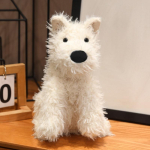 Kvaliteetne multikas pehme looma West Highland Fox pl&uuml;&uuml;sist nukupadi kodukaunistus beebi rahustava kaaslase unenuku jaoks about 23cm white