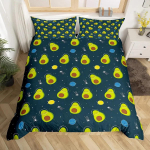 Avokaado tekikottide komplekt lastele Kawaii voodipesukomplekt Armas puuviljade lohukott Kahe suurusega troopiline botaaniline multifilmi tekikate 70x133cm 2pcs