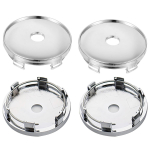 Keskkapsel, Ratta keskkapsel, Ratta keskmise rummu katte kate, Komplekt 4 tk, Kroomitud, H&otilde;bedane, 2,4 tolli (60 mm) 60mm h&otilde;be