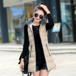 S&uuml;gistalvine paksust puuvillasest udusulgedest naiste vestid kapuutsiga &uuml;ler&otilde;ivaste mantlid 4XL