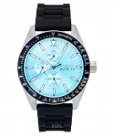 Invicta Aviator Silikoonrihm Hele sinine sihver Kvarts 48856 100M Meeste k&auml;ekell helesinine v&auml;rv