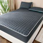 Paks tepitud elastne liibuv lina kaheinimesevoodi madratsi katte kaitse pehme soe s&uuml;gava taskuga kattemadrats 180*200cm 120x200cm 1pc