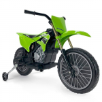 Moto &eacute;lectrique pour enfants - INJUSA - Kawasaki KX85 6V - Batterie 6V - P&eacute;dale acc&eacute;l&eacute;rateur - Frein automatique
