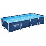 Piscine hors sol tubulaire BESTWAY - Steel Pro&trade; - 400 x 211 x 81 cm - Rectangulaire sinine