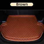 Car Trunk Mat Waterproof AUTO Parts Tail Cover Boot Carpets High Side Rear Cargo luggage Pad Liner Fit For MG MG5 pruun