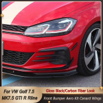 Auto eesmine p&otilde;rkeraua k&uuml;lgmine Canards kaitseraua huulespoileri trimm VW Golf 7.5 MK7.5 GTI R Rline tarvikud 2018 Gloss 7.5 GTI Gloss Black