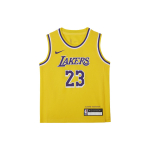 Nike LeBron James Icon Edition V&auml;rviplokkide Kirjatr&uuml;ki &Uuml;mmarguse Kaelusega Juhuslik S&auml;rk 2023/24 Hooaeg Los Angeles Lakers Amarillo Kollane Laste s&auml;rk HF7716-728 5