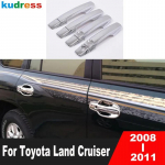 For Toyota Land Cruiser 200 J200 2008 2009 2010 2011 Chrome Side Door Handle Cover Trim Car Accessories with 3 holes