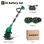 NEWBENY 1600W 150MM Elektriline P&ouml;&ouml;rlev Kultivaator Muruniiduk T&ouml;&ouml;riist Makita Aku Pesaga 2 Battery-EU