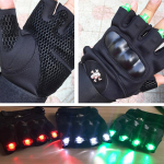 Laser Laser LED Helendavad Kindad Mitmepunktilised Tarvikud Esitusvalgustid Lavaequipment Laserpea Esitusriba Kindad Average size 0.15KG a pair roheline hele v&auml;rv