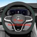 for Volkswagen VW T- Roc ID7 Polo Arteon Taigo T-corss Car Steering Wheel Cover 10colour Suede Leather 38 CM Auto Accessories U