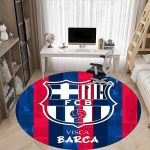 1 tk Barcelona FC kontori &uuml;mmargune vaip, kontoritoolide alla, magamistuba, elutuba, kodu kaunistus a1016281 120cm by 120cm blue