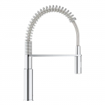 GROHE Robinet &eacute;vier de cuisine Get, mitigeur monocommande 2 jets, robinet avec douchette extractible professionnelle, 30361000