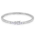 Tehasehind D VVS1 Moissaniidi Tennisk&auml;ev&otilde;ru 925 Sterling H&otilde;be &Uuml;ks Rida Klassika koos GRA K&auml;ev&otilde;rudega Naistele Meestele Ehted 3mm 20cm&Zircon without GRA white