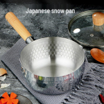 Jaapani haamriga l&ouml;&ouml;dud Yukihira roostevabast terasest mittenakkuv piima- ja nuudlipott - V&auml;ike majapidamise supipott 0.6 Thick Yukihira Pot 18cm (Rolled Edge)