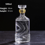 500ml klaasist veepudel suure mahutavusega kaanega vee joomiseks v&auml;ljas kaasaskantav l&auml;bipaistev piima- ja mahlaklaas 500ml