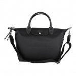 Longchamp Le Pliage Energy 32 Kokkupandav pelmeenikott Crossbody Taaskasutatud l&otilde;uendist kandekott Keskmine Naiste kotid Must 1515HSR001 New Version-Detachable Strap,Black