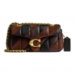 Coach Tabby 20 Patchwork Quilditud Disain Kuldne Logo Nahast Crossbody &Otilde;lakott V&auml;ikesed Naiste kotid Vaher-Tume-Pruun CBG88-B4Y2J Basic Set (Bag+Dust Bag)