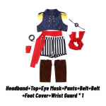 Meeste Kariibi mere piraadi kost&uuml;&uuml;m Halloweeni, Cosplay, Kost&uuml;&uuml;mipidu, Meremehe, Lavalise etenduse jaoks M