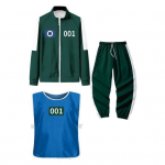 3 tk/komplekt Cosplay kost&uuml;&uuml;m lukuga dressipluus jakk n&ouml;&ouml;riga p&uuml;ksid vestiga Korea m&auml;ngi spordidressi komplekt naistele meestele sport jooksmine j&otilde;usaal 4XL O