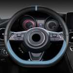 Mikrokiudnahast D-kujuline 38cm auto roolikate Suzuki Swift 2017 2018 2019 2020 2021 2022 Sport Auto tarvikud