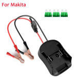 Makita/DeWalt/Milwaukee 18V 20V liitiumaku s&uuml;&uuml;tel&uuml;liti auto v&otilde;imendi kaabel koos kaitsme avariitoite komplektidega