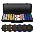 SLOWPLAY Nash 14g Pokkerim&auml;rkide Komplekt T&auml;ielikult Must Kuldne V&auml;ljaanne 500 M&uuml;ndiga Texas Chip 1000 Tuleb ruumikas karbis, mis on valmistatud - Hold'em V&auml;&auml;rtused 1,
