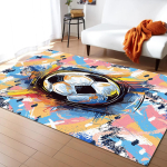 Jalgpallimatt Jalgpallim&auml;ngu vaip lastele poistele teismelistele m&auml;ngutuba siseruumide p&otilde;randamatt sporditeema elutuba diivan 40x60cm 16x24 inch black