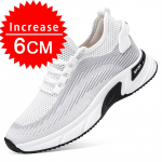 Suvised meeste tossud 8CM kontsaga kingad Peidetud k&otilde;rgust suurendavad kingad meestele 6CM Vabaaja spordi k&otilde;rgendavad kingad Tenis Masculino 37