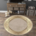 Euroopa stiilis luksuslik &uuml;mmargune vaip Kodu kaunistus Elutuba libisemiskindel suur vaip Magamistuba garderoob L&uuml;hike sametp&otilde;randamatid 140x140cm (Diameter) black