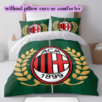 AC Milan jalgpalliklubi Muster Voodipesu, Tekikomplekt Tekikate Padjap&uuml;&uuml;r Kodu S&uuml;nnip&auml;evakingitus (1*tekkikott+2*padjap&uuml;&uuml;r, ilma t&auml;idiseta) 135x200cm