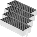 4 tk s&ouml;efiltrit Siemens Hz9vrcr0 17004796, Bosch Hez9vrcr0 17004805, Neff Z821vr0 17004806, Gaggenau CA282111 jaoks
