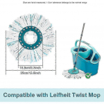 Mugavuse komplekt, mis sisaldab kahte asendusmoppi Leifheit Clean Disc Mop Ergo jaoks