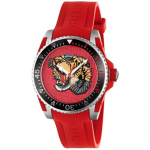 Gucci YA136315 Dive Tikand Tiiger Punane Ketas Meeste K&auml;ekell 40 mm punane
