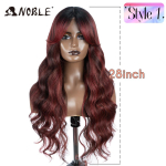 &Scaron;ikk S&uuml;nteetiline Pitsi Esiosa Parukas Pikk Laineline 36 Kehalaineline K&uuml;ljeltlahkumine Pitsi Parukas Naistele Pitsi Esiosa Parukas Ombre Blondi Cosplay Parukas 150%&36inches&Lace Part Wig brown