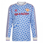 Adidas Originals Manchester United 1991/92 Hooaeg Kordusv&otilde;&otilde;rsilkoeline V-kaelusega Kitsa l&otilde;ikega Pikkade varrukatega Jalgpallis&auml;rk Meeste pealisr&otilde;ivad JM5498 5XL