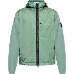 Stone Island Logo plaaster T&otilde;mblukuga Kapuutsiga Pikkade Varrukatega Jakk Meeste jakid Roheline 811545637-V0055 L gray