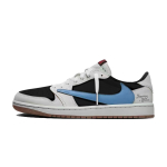 Jordan x Travis Scott Air Jordan 1 Mint Piiratud amortisatsioon Libisemiskindel Madal top Vintage Korvpallijalatsid Naiste Sinine DZ4137-700(Team1946-) 35.5